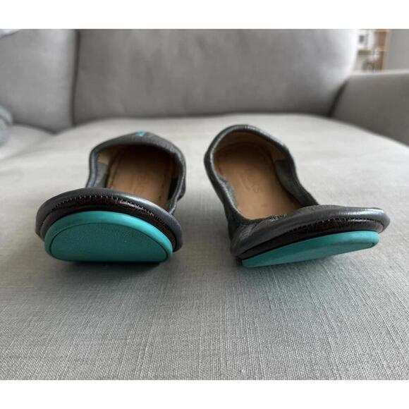 Tieks by Gavrieli Ballet Flats Metallic Pewter Leather Size 9 - Picture 2 of 5